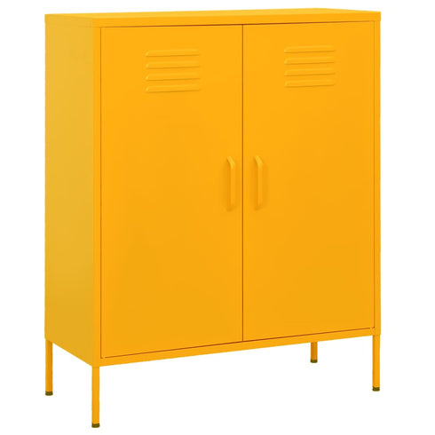 Lady Jillian -  Storage Cabinet Mustard Yellow 80x35x101,5 cm Steel - Model 3